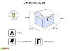 Keter Abri De Jardin PVC Brossium 759 (229x287) -Abri et rangement boutique abri jardin resine brossium 759 dimensions