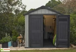 Keter Abri De Jardin PVC Brossium 757 (229x223) -Abri et rangement boutique abri jardin resine gris brossium
