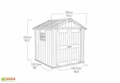 Keter Abri De Jardin PVC Brossium 757 (229x223) -Abri et rangement boutique abri jardin resine gris brossium 4