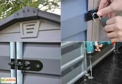 Canopia Abri De Jardin Polycarbonate Skylight Palram Gris (1,53x1,85) 2,83 M² 11 Canopia Abri De Jardin Polycarbonate Skylight Palram Gris (1,53x1,85) 2,83 M² -Abri et rangement boutique abri jardin resine palram gris details