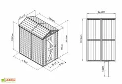 Abri De Jardin Skylight 2,1 M² Gris/Noir | Palram - Canopia 10 Abri De Jardin Skylight 2,1 M² Gris/Noir | Palram - Canopia -Abri et rangement boutique abri jardin resine polycarbonate palram skylight 4x6 gris deco 2x1m