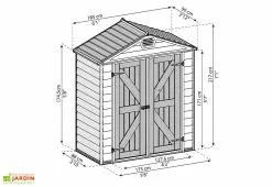 Abri De Jardin Skylight 1,7 M² Gris/Noir | Palram - Canopia -Abri et rangement boutique abri jardin skylight gris 2m2 palram canopia 1