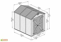 Abri De Jardin Skylight 4,2 M² Gris/Noir | Palram - Canopia -Abri et rangement boutique abri jardin skylight gris 4m2 palram canopia