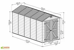 Abri De Jardin Skylight 7 M² Gris/Noir | Palram - Canopia 10 Abri De Jardin Skylight 7 M² Gris/Noir | Palram - Canopia -Abri et rangement boutique abri jardin skylight gris 7m2 palram canopia 1