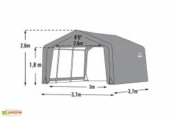 Shelter Logic Abri De Jardin Souple En Acier Et Polyéthylène 14 M² -Abri et rangement boutique abri jardin souple acier enduit bache polyethylene 14m2 5