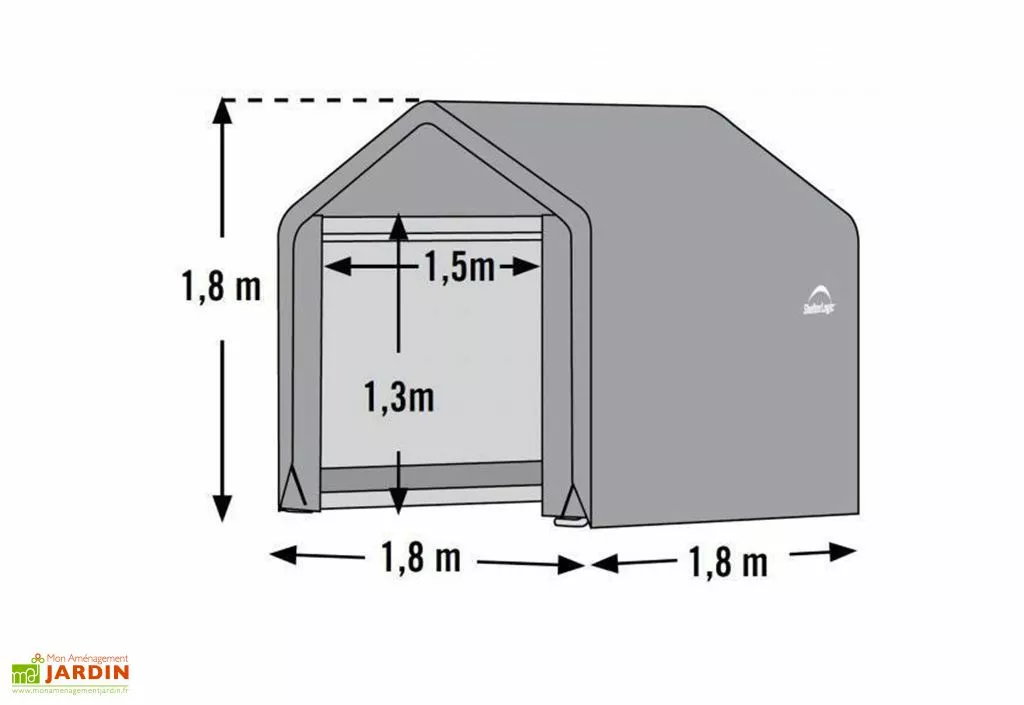 Shelter Logic Abri De Jardin Souple En Acier Et Polyéthylène 3 M² 6 Shelter Logic Abri De Jardin Souple En Acier Et Polyéthylène 3 M² – Image 4