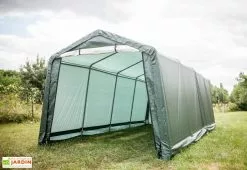 Habrita Abri De Jardin En Toile Renforcée Avec Porte Amovible - 305 X 610 Cm -Abri et rangement boutique abri jardin toile polyethylene structure acier epoxy 305x610x244cm grande porte bache impermeable indechirable 6