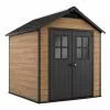 Abri De Jardin Keter En Résine Aspect Bois 5 M² Woodium 757 -Abri et rangement boutique abri jardin woodium 757 pvc 5m2 aspect bois etanche anti uv 228x223 5x252cm