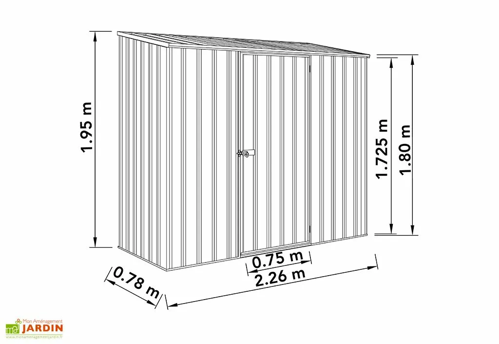 Forest Style Abri De Jardin En Métal Cooper – 1,8 M² 4 Forest Style Abri De Jardin En Métal Cooper – 1,8 M² – Image 2