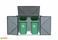 Westmann Cache-Poubelle Double En Acier 100 X 172 X 131 Cm