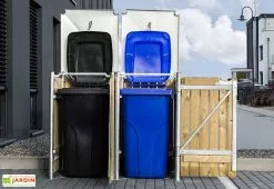 HIDE Cache-poubelle Double En Acier Et Bois De Pin Traité 120 X 63 X 115 Cm 9 HIDE Cache-poubelle Double En Acier Et Bois De Pin Traité 120 X 63 X 115 Cm -Abri et rangement boutique abri poubelle double acier bois hide