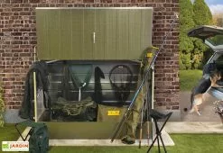 Trimetals Coffre De Rangement Métal Vélos Vert (196x89x133) -Abri et rangement boutique abri velo acier galvanise vert trimetals 1