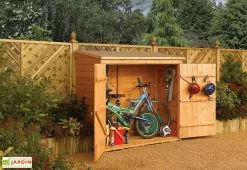 Rowlinson Coffre De Rangement En Bois Pour 2 Vélos 182x82x164cm (l,l,h)
