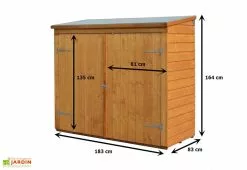 Rowlinson Coffre De Rangement En Bois Pour 2 Vélos 182x82x164cm (l,l,h) 8 Rowlinson Coffre De Rangement En Bois Pour 2 Vélos 182x82x164cm (l,l,h) -Abri et rangement boutique abri velo bois rowlinson