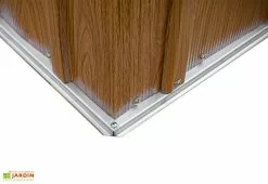 Spacemaker Abri De Jardin En Acier Galvanisé Imitation Bois Woodlake - 2,93 M² -Abri et rangement boutique angle exterieur cabanon jardin metal