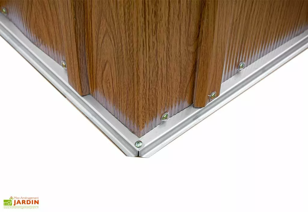 Spacemaker Abri De Jardin En Acier Galvanisé Imitation Bois Woodlake – 11,5 M² 8 Spacemaker Abri De Jardin En Acier Galvanisé Imitation Bois Woodlake – 11,5 M² – Image 6