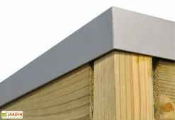 Gardenas Abri De Jardin En Bois Traité Autoclave Et Auvent - 28 Mm -Abri et rangement boutique angle superieur toiture remise jardin abri