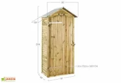 Jardipolys Armoire De Jardin En Bois Simia - 90 X 58 X 204 Cm -Abri et rangement boutique armoire de jardin en bois simia 90 x 58 x 204 cm 1