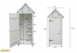 Habrita Armoire De Jardin En Bois FSC 10 Mm Blanc 179 Cm 9 Habrita Armoire De Jardin En Bois FSC 10 Mm Blanc 179 Cm -Abri et rangement boutique armoire jardin bois blanc dimensions