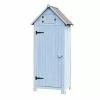 Habrita Armoire De Jardin En Bois FSC 10 Mm Bleu 179 Cm 1 Habrita Armoire De Jardin En Bois FSC 10 Mm Bleu 179 Cm -Abri et rangement boutique armoire jardin bois cabane etageres 10mm 180cm 4