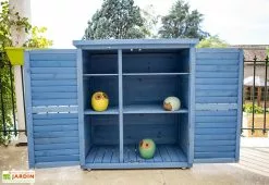 Habrita Armoire De Jardin En Bois Lasuré Bleu 87 X 46,5 X 95 Cm 8 Habrita Armoire De Jardin En Bois Lasuré Bleu 87 X 46,5 X 95 Cm -Abri et rangement boutique armoire jardin bois lasure bleu 87 x 46 5 x 95 cm 4