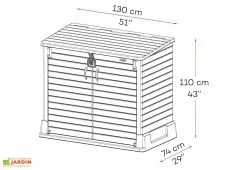 Duramax Armoire De Jardin En Résine – 850 L -Abri et rangement boutique armoire rangement exte rieur 04