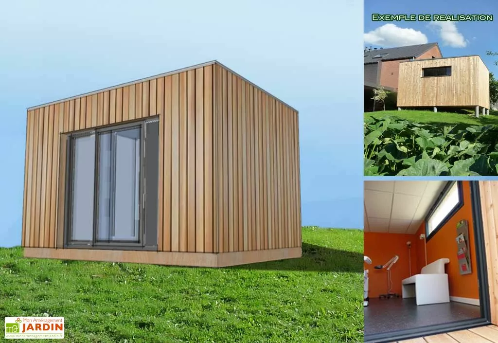 M² Espace Jardin Chalet En Bois Habitable 17 M² - Bungalow Design Studio 500 X 340 Cm 4 M² Espace Jardin Chalet En Bois Habitable 17 M² - Bungalow Design Studio 500 X 340 Cm – Image 2