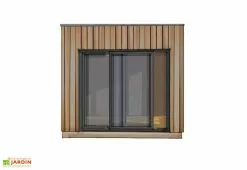M² Espace Jardin Baie Coulissante Alu 2vtx 240x215 Double Vitrage Pour Bungalow Studio