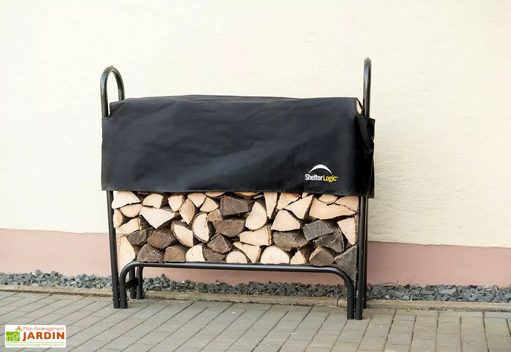 Shelter Logic Porte-bûches En Acier Inoxydable Avec Housse En Polyester – 126 Cm 3 Shelter Logic Porte-bûches En Acier Inoxydable Avec Housse En Polyester – 126 Cm