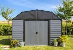 Spacemaker Abri De Jardin En Acier Galvanisé Gris Anthracite 8 M² -Abri et rangement boutique cabane jardin acier galvanise gris anthracite 8m