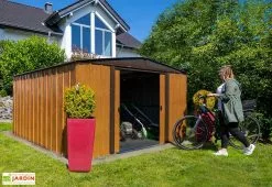 Spacemaker Abri De Jardin En Acier Galvanisé Imitation Bois Woodlake – 11,5 M² 10 Spacemaker Abri De Jardin En Acier Galvanisé Imitation Bois Woodlake – 11,5 M² -Abri et rangement boutique cabanon jardin metal effet bois woodlake