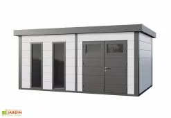 Telluria Abri De Jardin En Métal Avec Parois Vitrées Eleganto Plus – 19,3 M² 10 Telluria Abri De Jardin En Métal Avec Parois Vitrées Eleganto Plus – 19,3 M² -Abri et rangement boutique cabanon jardin metal parois vitrees gris blanc