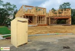 Lécopot Toilettes Sèches Extérieures En Bois 120 X 105 X 215 Cm - Ventarèl -Abri et rangement boutique cabine epicea toilettes seches