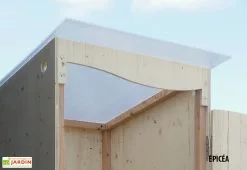 Lécopot Toilettes Sèches Extérieures En Bois 120 X 105 X 215 Cm - Ventarèl -Abri et rangement boutique cabine toilettes seches toit translucide