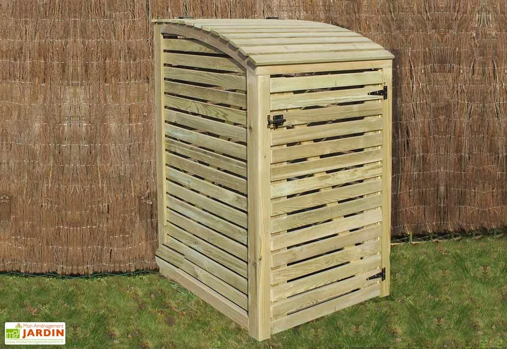 Gardival. Cache-Poubelle Simple En Pin Autoclave Swing E (88x75x137cm) 4 Gardival. Cache-Poubelle Simple En Pin Autoclave Swing E (88x75x137cm) – Image 2