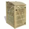 Gardival. Cache-Poubelle Simple En Pin Autoclave Swing E (88x75x137cm) -Abri et rangement boutique cache poubelle bois autoclave 1 place 2