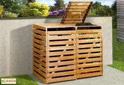 Weka Cache-poubelle Double En Bois De Pin Traité 92 X 148 X 122 Cm