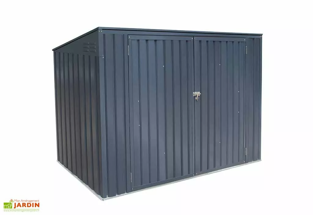 Westmann Cache-Poubelle Extérieur En Acier 100 X 235 X 131 Cm (3 Poubelles) 4 Westmann Cache-Poubelle Extérieur En Acier 100 X 235 X 131 Cm (3 Poubelles) – Image 2