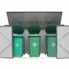 Westmann Cache-Poubelle Extérieur En Acier 100 X 235 X 131 Cm (3 Poubelles) -Abri et rangement boutique cache poubelle exterieur triple metal
