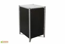 HIDE Cache-poubelle Simple En Acier Et Composite Aluminium 69 X 80 X 115 Cm