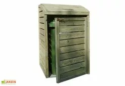 Solid Cache-poubelle Simple En Bois De Pin Traité 75 X 92 X 95 Cm