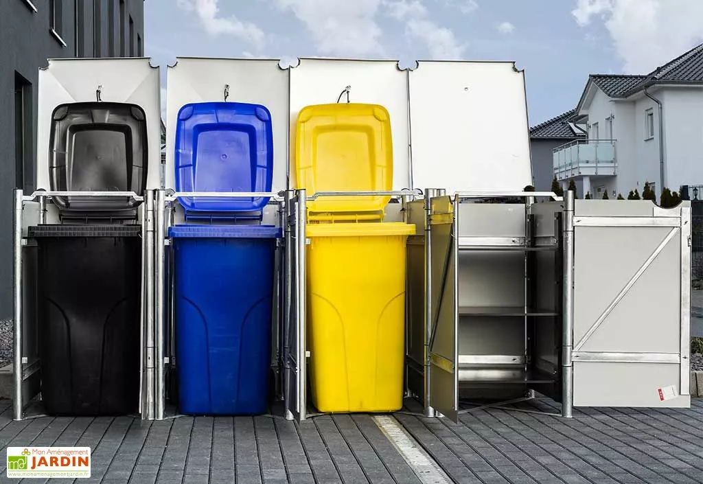 HIDE Cache-poubelles En Acier Et Composite Aluminium 241 X 63 X 115 Cm 5 HIDE Cache-poubelles En Acier Et Composite Aluminium 241 X 63 X 115 Cm – Image 3