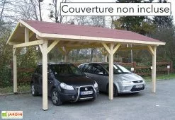 Habrita Carport Bois 2 Voitures Pour Tuiles – 5,86 X 3,90 M (sans Couverture) 7 Habrita Carport Bois 2 Voitures Pour Tuiles – 5,86 X 3,90 M (sans Couverture) -Abri et rangement boutique carport 2 voitures bois ka 4563 bm habrita