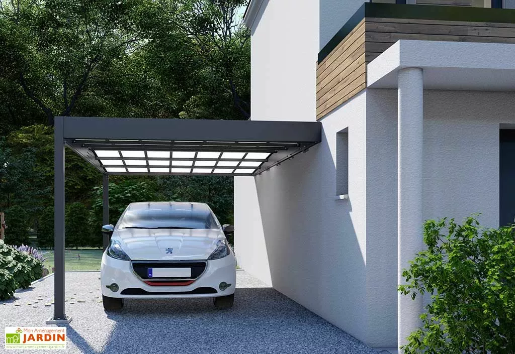 TRIGANO Carport Adossé En Aluminium Et Polycarbonate Libeccio 16 M² 5 TRIGANO Carport Adossé En Aluminium Et Polycarbonate Libeccio 16 M² – Image 3