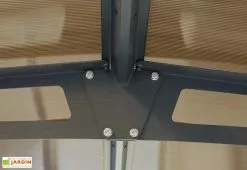 Canopia Carport En Aluminium Arcadia 5,07 X 3,59 M - Gris -Abri et rangement boutique carport aluminium almicar palram gris fonce