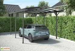 Forest Style Carport Autoportant En Aluminium Et Polycarbonate 15 M² – Nora
