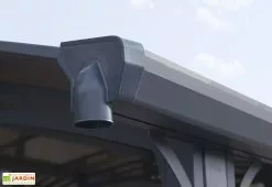 Carport Arcadia 10,7 X 3,59 M Gris | Palram - Canopia -Abri et rangement boutique carport aluminium polycarbonate arcadia 10600 38 m 2