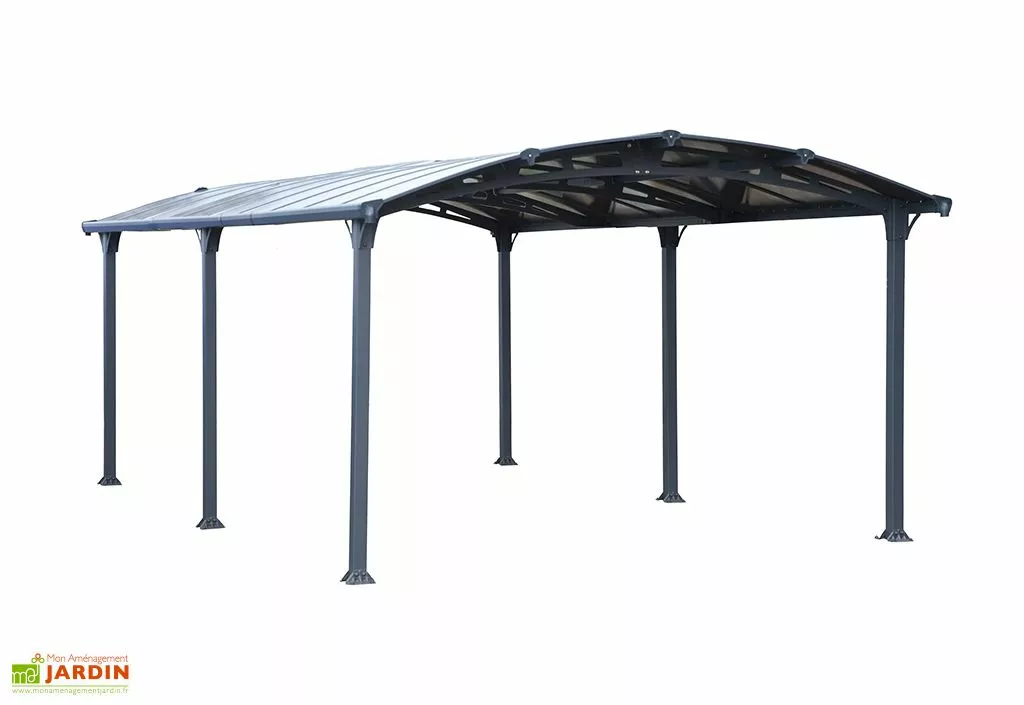 Carport Arcadia 6,49 X 3,59 M Gris | Palram - Canopia 4 Carport Arcadia 6,49 X 3,59 M Gris | Palram - Canopia – Image 2