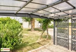 TRIGANO Carport En Aluminium Et Polycarbonate + 3 Brise-Vues Libeccio 16 M² -Abri et rangement boutique carport aluminium polycarbonate brise vues libeccio 1