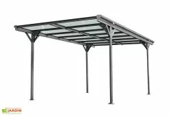 Forest Style Carport Autoportant En Aluminium Et Polycarbonate 15 M² – Lola -Abri et rangement boutique carport aluminium polycarbonate lola forest style